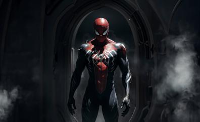 Confident, already ready for defence, Spider-man art