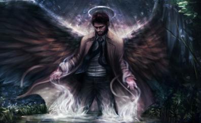 Angel, Castiel, Supernatural, fantasy, artwork