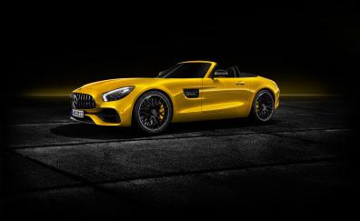 Mercedes-AMG GT S Roadster, side view, 2018