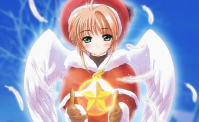 Sakura Kinomoto, anime girl, angel