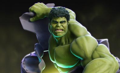 Hulk, supehero, CGI art