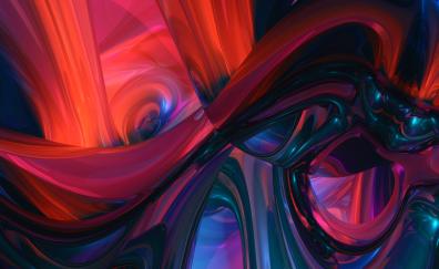Fractal, wavy, tangled, colorful