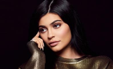 Kylie Jenner, dark hair, model, 2018