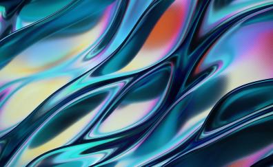 Wavy wrinkle pattern, abstraction, shine