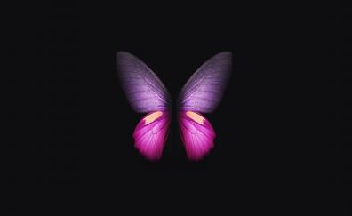 Samsung Galaxy Fold, pink-purple Butterfly, minimal