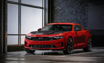 Chevrolet Camaro RS 1LE, red car, 2018