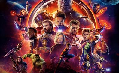 Avengers: infinity war, movie poster, 2018, superheroes