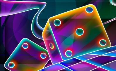 Cubes, transparent and colorful, abstract