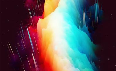 Colorful, clouds, nebula, abstract