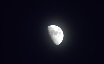 Half moon, night, dark
