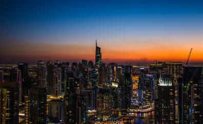 Cityscape, night of city, Dubai
