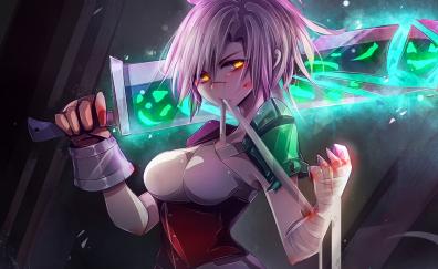 Warrior, Riven with sword, League of Legends, game
