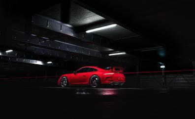Techart Porsche 911 GT3, 2018, red car