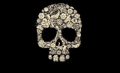 Flower skull, minimal