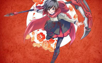 Ruby rose, artwork, anime girl