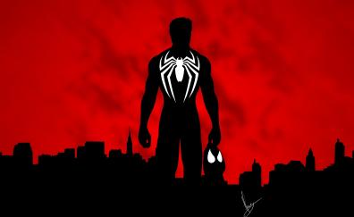 Spider-man, spidey, silhouette, art