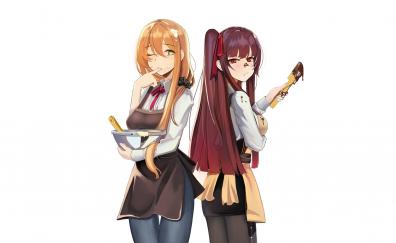 Cooking, anime girls, girls frontline