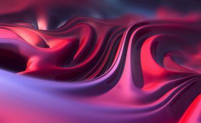 Free flow, ripple, pink, abstract