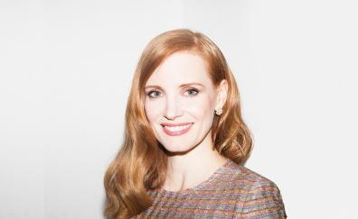 Smile, beautiful, Jessica Chastain, red head