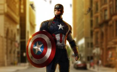 Soldier, Captain America, marvel, Chris Evans, art