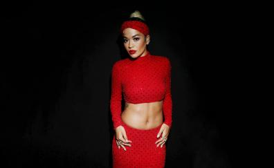 Red dress, Rita Ora, 2019