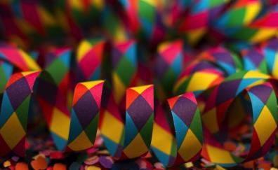 Colorful, paper, ribbons, carnival