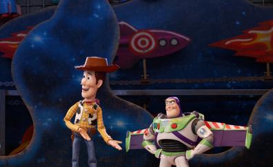 Toy Story 4, Woody, Buzz Lightyear, animation movie, 2019
