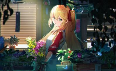 Gardening, Admiral Hipper, Azur Lane, cute anime girl