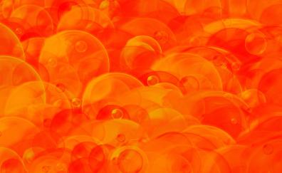 Texture, bubbles, digital art, orange