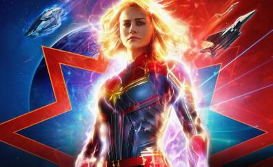 Movie poster, sci-fi movie, Marvel's captain marvel