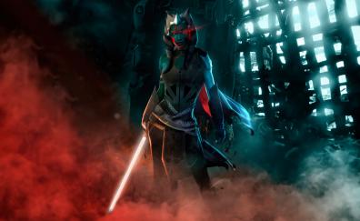 Dark side of Ahsoka, Star Wars, fan art