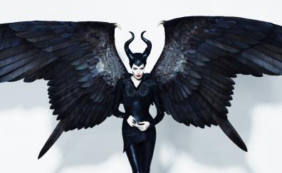 Maleficent, Angelina Jolie, witch, wings, movie