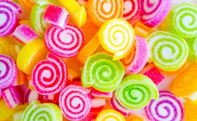 Colorful, candies, sweet rolles