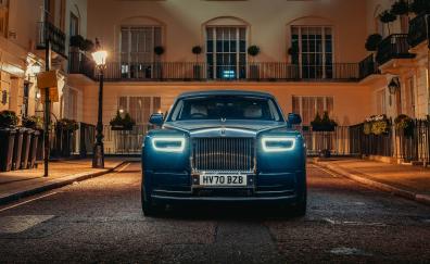 Rolls-Royce Phantom, luxurios blue car, 22