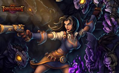 Torchlight, video game, girl fighter