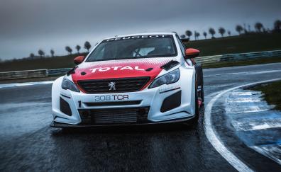 2018 Peugeot 308 TCR, front, on road