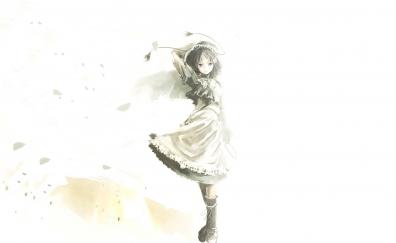 Simple art, anime girl, minimal, Ichirin Kumoi, Touhou