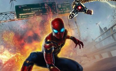 Spider-Man: No Way Home, movie poster, new suit