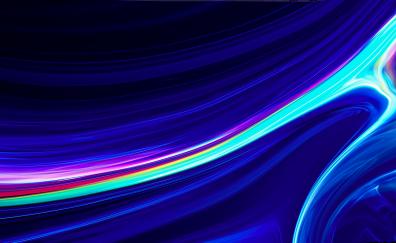 Abstract, blue texture, colorful glow, LED, art