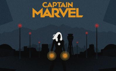 Captain Marvel, minimal, poster