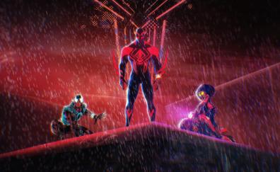 Spider-man 2099, scarlet spider, and spider-man, art