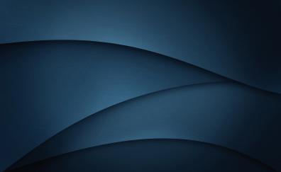 Dark Blue, gradient, abstract, wave flow, minimalist
