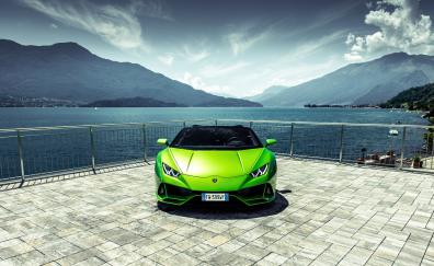 2021 Green Lamborghini Huracan EVO spyder, sportcar