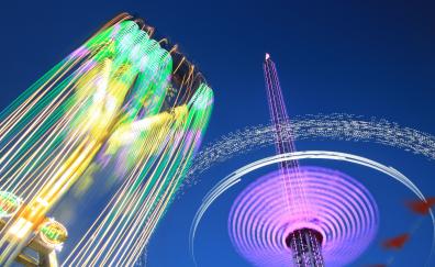 Long exposure, Ferris Wheel, blur