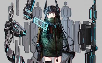 Anime girl, original, soldier