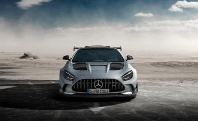 Silver car, Mercedes-AMG GT, 2020