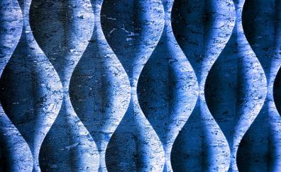 Blue, abstraction, wavy texture