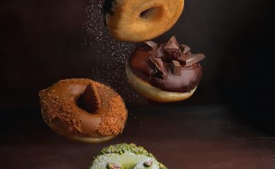 Doughnut, close up, food