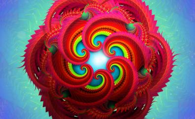 Fractals, radial, abstract