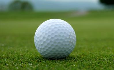 Golf ball, white, sports